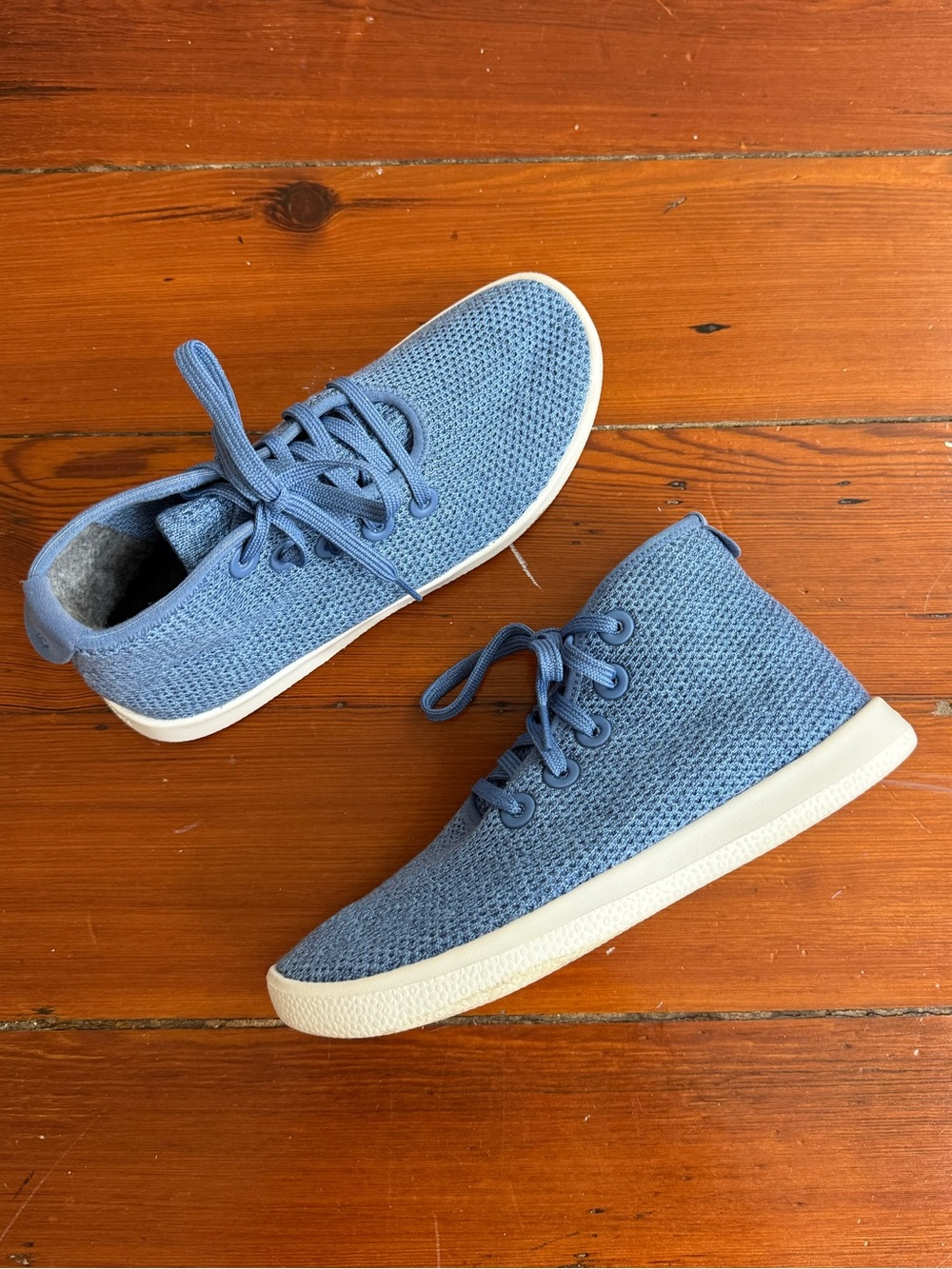 EUC Allbirds Tree Toppers High Top Blue Lightweight Sneakers Sz 7 💛🍄